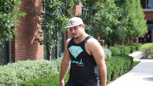 Video of Ohio State football players checking into their hotel ahead of fall camp 2016.