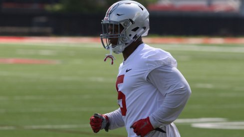 Raekwon McMillan at fall camp on Day 1. 