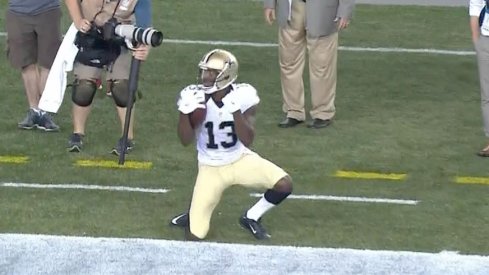 Michael Thomas showed up for his preseason NFL debut, hauling in four catches, including a pair of beauties.