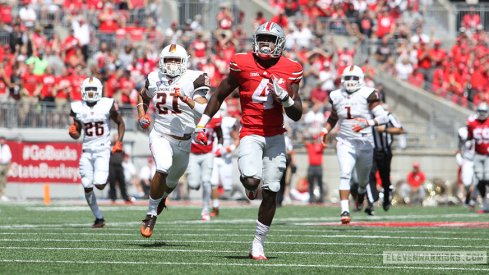 Ohio State's Curtis Samuel sprints for a first-half touchdown against Bowling Green.