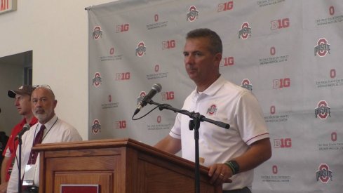 Urban Meyer addresses the media following Ohio State's win over Bowling Green. 