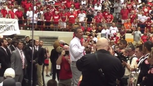 Urban Meyer pays 9-11 tribute at Skull Session ahead of Tulsa Game