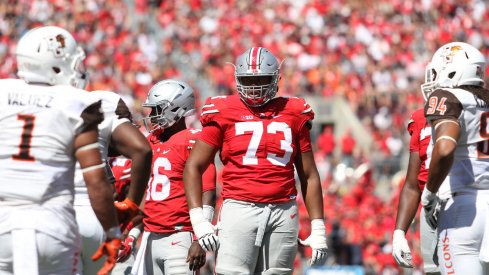 Ohio State's offensive line will face a new challenge at Oklahoma with communication due to crowd noise.