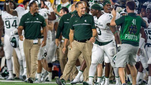 Mark Dantonio and L.J. Scott