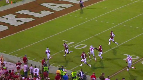 Curtis Samuel scores 4th and 1 on Oklahoma.