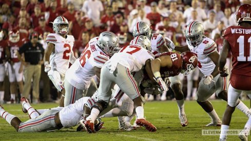 Jerome Baker racked up seven stops and a pick six as part of a huge night in Norman.