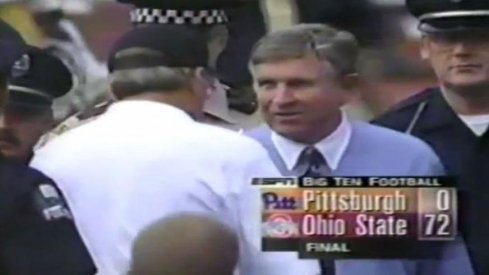 Ohio State destroyed Pittsburgh, 72-0, on September 21st, 1996.