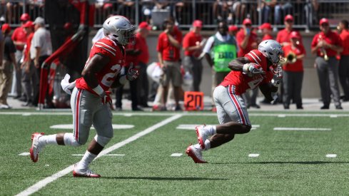 Ohio State's Mike Weber and Curtis Samuel. 