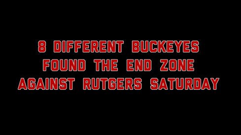 Eight different Buckeyes scored touchdowns Saturday against Rutgers