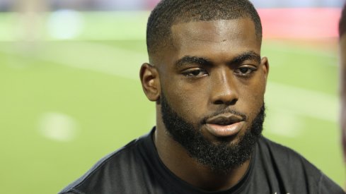 Ohio State quarterback J.T. Barrett meets with the media.