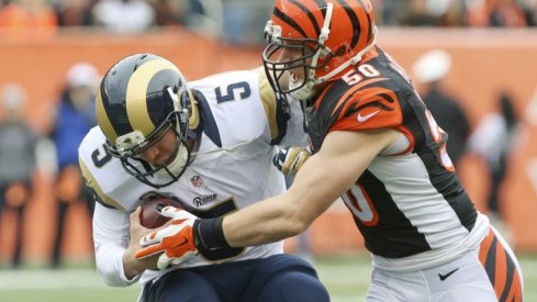 A.J. Hawk with the Cincinnati Bengals.