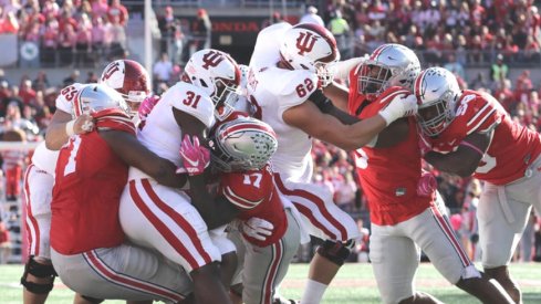 Ohio State crushed the Indiana Hoosier rushing attack on Saturday.