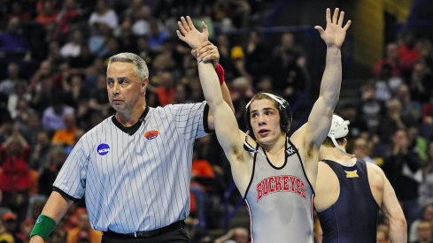 Nathan Tomasello celebrates his national title.