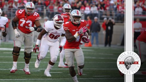 Curtis Samuel sprints towards the October 12th 2016 Skull Session.