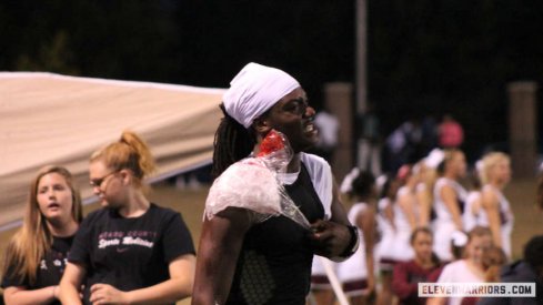 Emory Jones injured his shoulder.