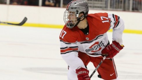 Dave Gust netted his first goal of the season in Ohio State's game against Miami.