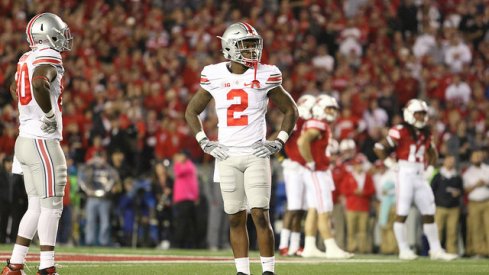 Dontre Wilson lines up against Wisconsin.