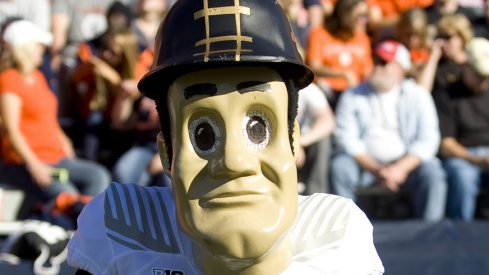 Purdue Pete watches over Boilermaker football.