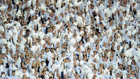 Penn State fans in the midst of a white out.