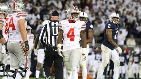 Curtis Samuel lines up against Penn State