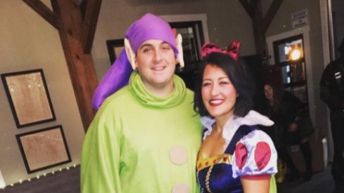 Corey Linsley and his wife on Halloween.