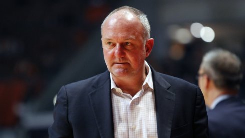 Ohio State coach Thad Matta strolls the sidelines. 