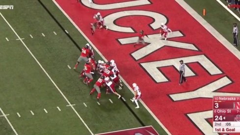 J.T. Barrett jump pass against Nebraska.