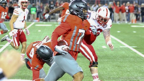 Damon Webb returns an interception for a touchdown. 