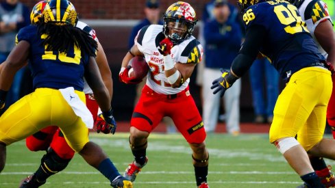 Maryland running back Lorenzo Harrison against Michigan.