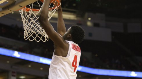 Derek Funderburk sends one home in Ohio State's exhibition. 