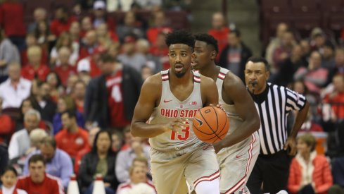 JaQuan Lyle sprints down the court vs. Providence. 