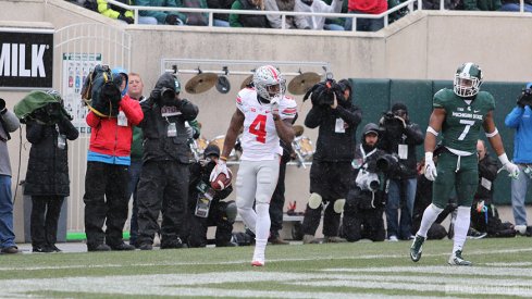 Curtis Samuel scores against Michigan State. 