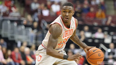 Ohio State's Kam Williams dribbles up the floor vs. Western Carolina. 