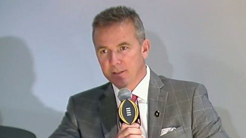 Urban Meyer spoke in Atlanta at the College Football Hall of Fame at a joint press conference with the other coaches that made the Playoff.