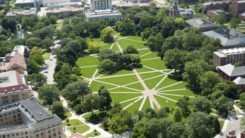 the Oval at the Ohio State University campus in Columbus