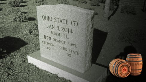 clemson's graveyard tradition includes a headstone for its 2014 orange bowl win over ohio state