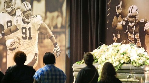 The scene at the funeral for former Buckeye Will Smith, murdered in New Orleans.