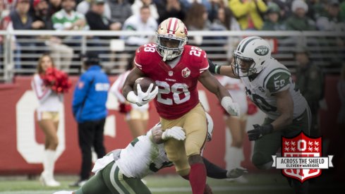 Carlos Hyde rushes for a career-high 193 yards.