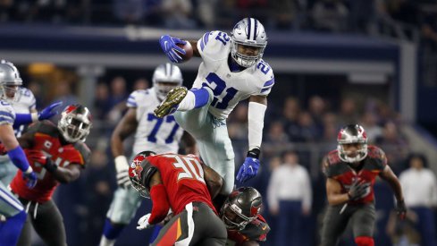 Former Ohio State and current Dallas Cowboys running back Ezekiel Elliott, who earned a 2017 Pro Bowl invite.