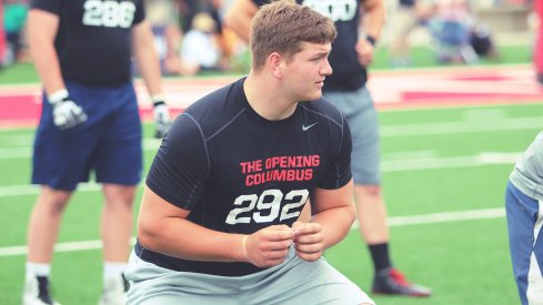 2017 Ohio State Commit Josh Myers trains at The Opening in Columbus.