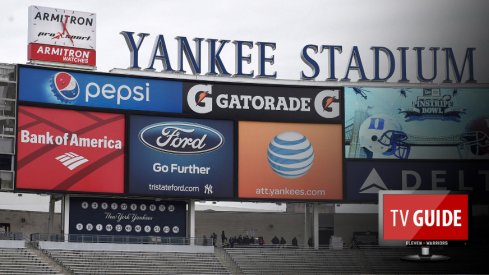 Dec 26, 2015; Bronx, NY, USA; General view of the video board prior to the start of the 2015 New Era Pinstripe Bowl between the Indiana Hoosiers and the Duke Blue Devils at Yankee Stadium. Mandatory Credit: Rich Barnes-USA TODAY Sports