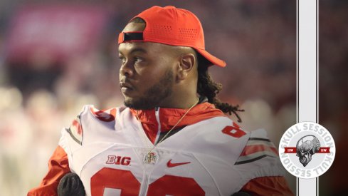 Ohio State's Tracy Sprinkle observes the January 17th 2017 Skull Session from the sidelines.