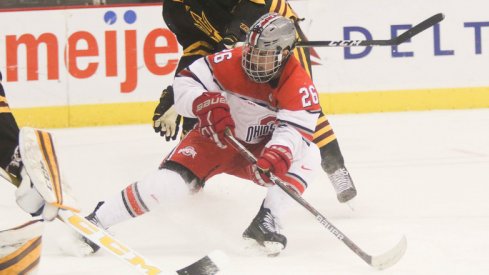 Mason Jobst is one of Buckeye hockey's hottest scorers. 