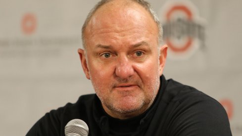 Ohio State coach Thad Matta meets the media. 