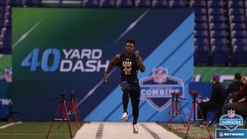 Curtis Samuel burns a 4.31-second 40-yard dash at the NFL Combine.