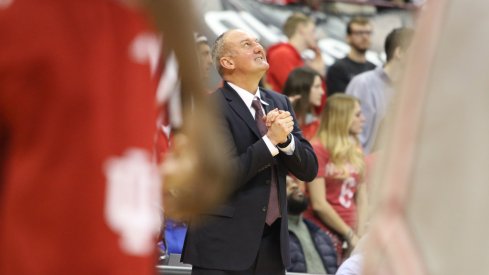 Ohio State coach Thad Matta looks toward the sky against Indiana. 