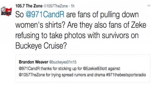 Ezekiel Elliott didn't take pictures with cancer survivors.