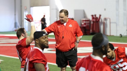 New Ohio State offensive coordinator Kevin Wilson during spring practice. 