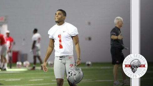 Jeffrey Okudah after practicing for the March 21st 2017 Skull Session.