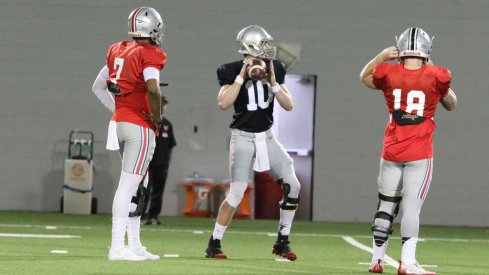 Dwayne Haskins, Joe Burrow and Tate Martell.